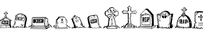 Halloween Grave Font UPPERCASE