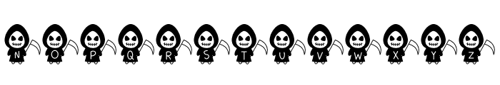 Halloween Grim Reaper Font LOWERCASE