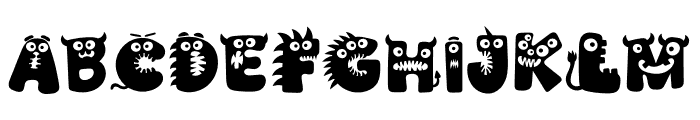 Halloween Monsters Font LOWERCASE