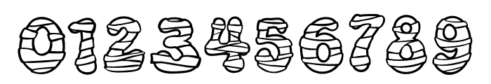 Halloween Mummy Retro Font OTHER CHARS
