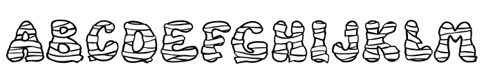 Halloween Mummy Retro Font UPPERCASE