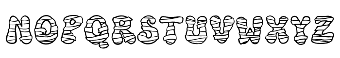 Halloween Mummy Retro Font UPPERCASE
