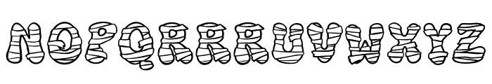 Halloween Mummy Retro Font LOWERCASE