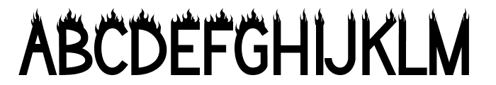 Halloween On Fire Font UPPERCASE