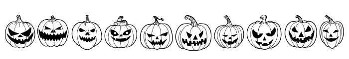 Halloween Pumpkin Doodle Font OTHER CHARS