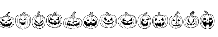 Halloween Pumpkin Doodle Font UPPERCASE