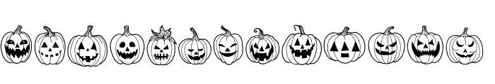 Halloween Pumpkin Doodle Font UPPERCASE