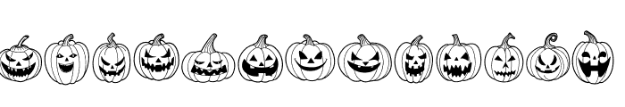 Halloween Pumpkin Doodle Font LOWERCASE