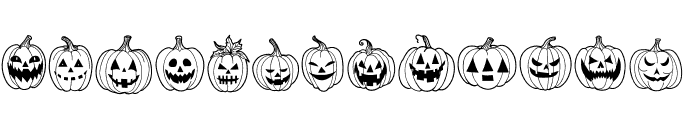 Halloween Pumpkin Doodle Font LOWERCASE