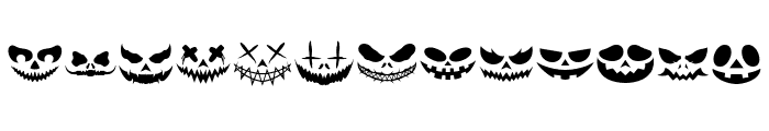 Halloween Scary Face Font LOWERCASE
