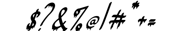 Halloween Script Italic Font OTHER CHARS