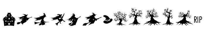 Halloween Silhouette Font LOWERCASE