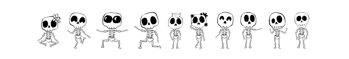 Halloween-Skeleton Font OTHER CHARS
