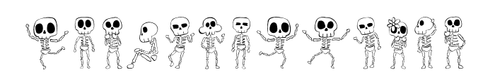 Halloween-Skeleton Font UPPERCASE
