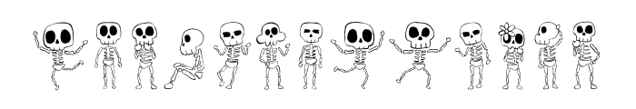 Halloween-Skeleton Font LOWERCASE
