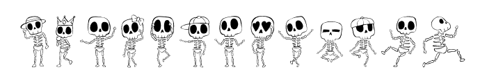 Halloween-Skeleton Font LOWERCASE