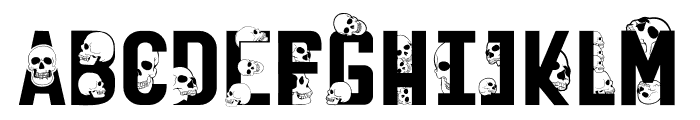 Halloween Skulls Font UPPERCASE