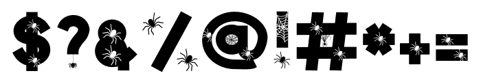 Halloween Spider Font OTHER CHARS