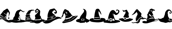 Halloween Witch Hat Font UPPERCASE