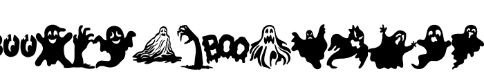 Halloween boo ghost Font UPPERCASE