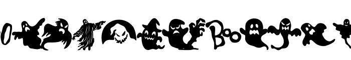Halloween boo ghost Font LOWERCASE