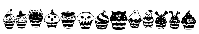 Halloween cupcakes Font UPPERCASE