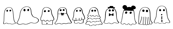 Halloween cute ghost Font OTHER CHARS