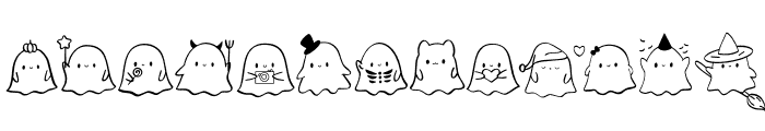 Halloween cute ghost FONT