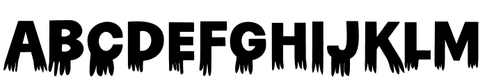 Halloween  ink drops Font UPPERCASE