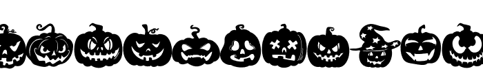 Halloween pumpkin scary Font LOWERCASE