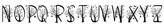 Halloween tree Font UPPERCASE