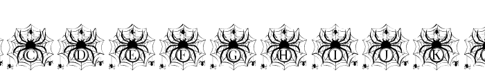 HalloweenSpiderMonogram Font LOWERCASE