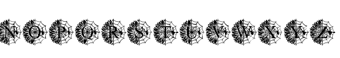 HalloweenSunflowerMonogram Font LOWERCASE