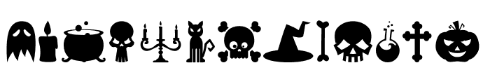Halloweenbols Symbols Font UPPERCASE