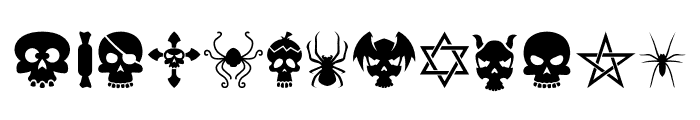 Halloweenbols Symbols Font LOWERCASE