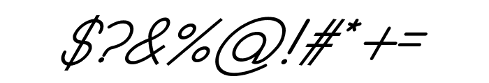 Halmondo Italic Font OTHER CHARS
