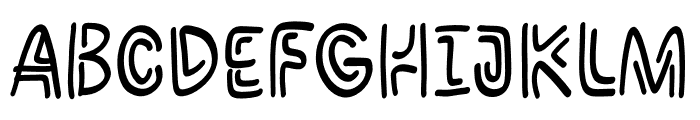 Halo Stroke Font UPPERCASE