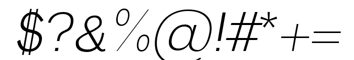Halton Light Italic Font OTHER CHARS