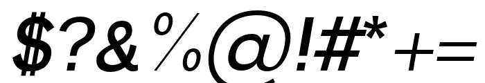 Halton Semi-Bold Italic Font OTHER CHARS