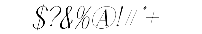 Hanchern Italic Font OTHER CHARS