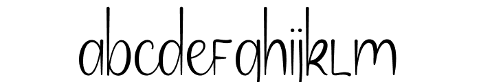 Hand Body Font LOWERCASE