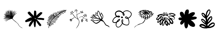 Hand Drawn Plants Font OTHER CHARS