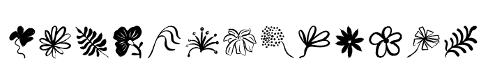 Hand Drawn Plants Font LOWERCASE