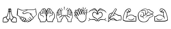 Hand Emoji Font OTHER CHARS