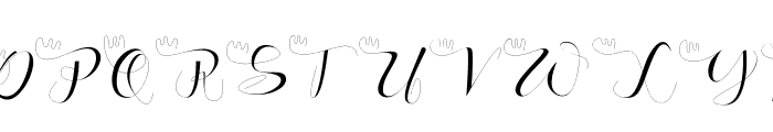 Hand Monogram Font UPPERCASE