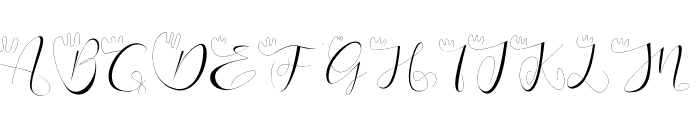 Hand Monogram Font LOWERCASE