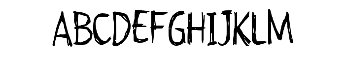 Hand Pen Scribble Regular Font UPPERCASE