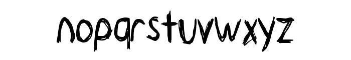 Hand Pen Scribble Regular Font LOWERCASE