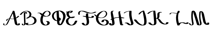 Hand Scribble Font UPPERCASE