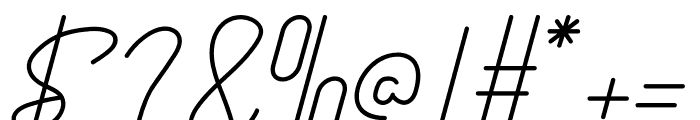 Hand Signature Font OTHER CHARS